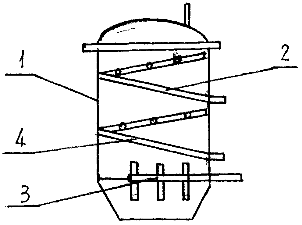 Three-dimensional liquid-phase fermentation helical stirring device