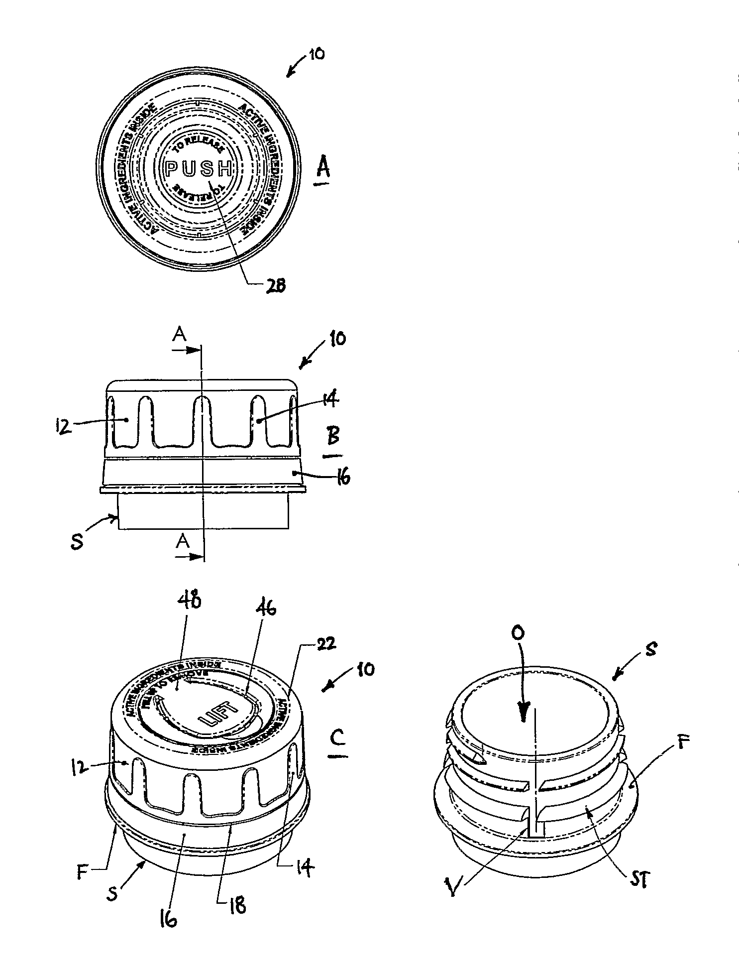 Closure with second dispensing compartment