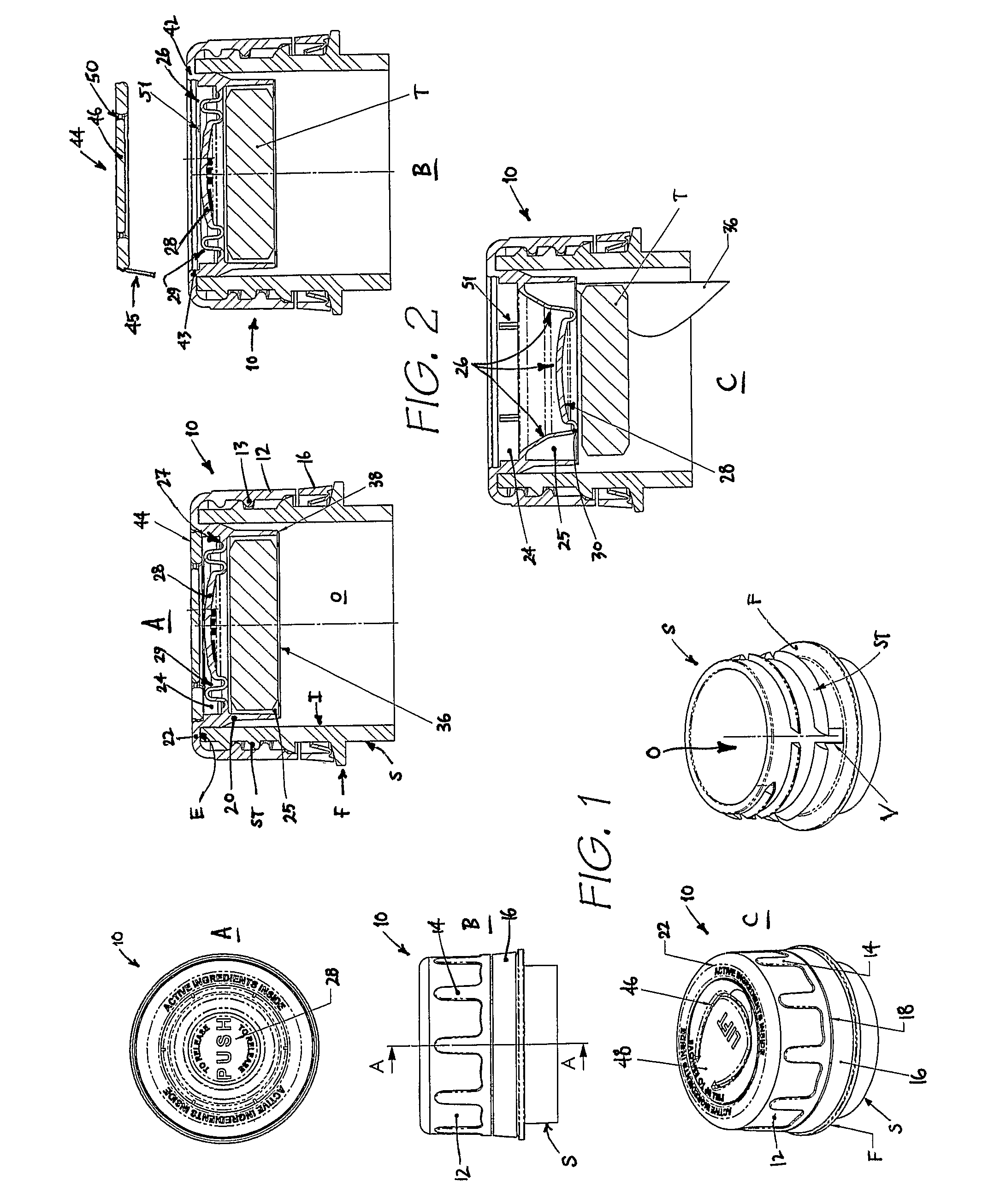 Closure with second dispensing compartment