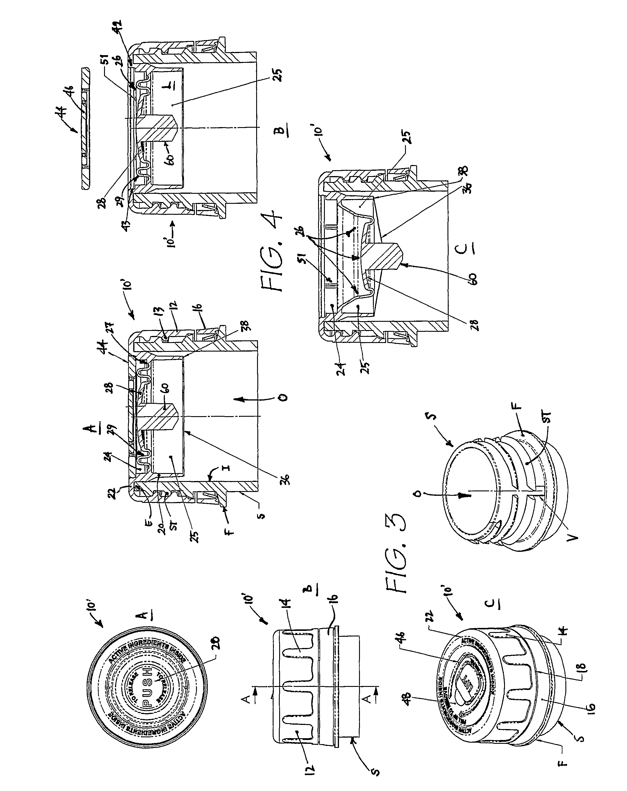 Closure with second dispensing compartment