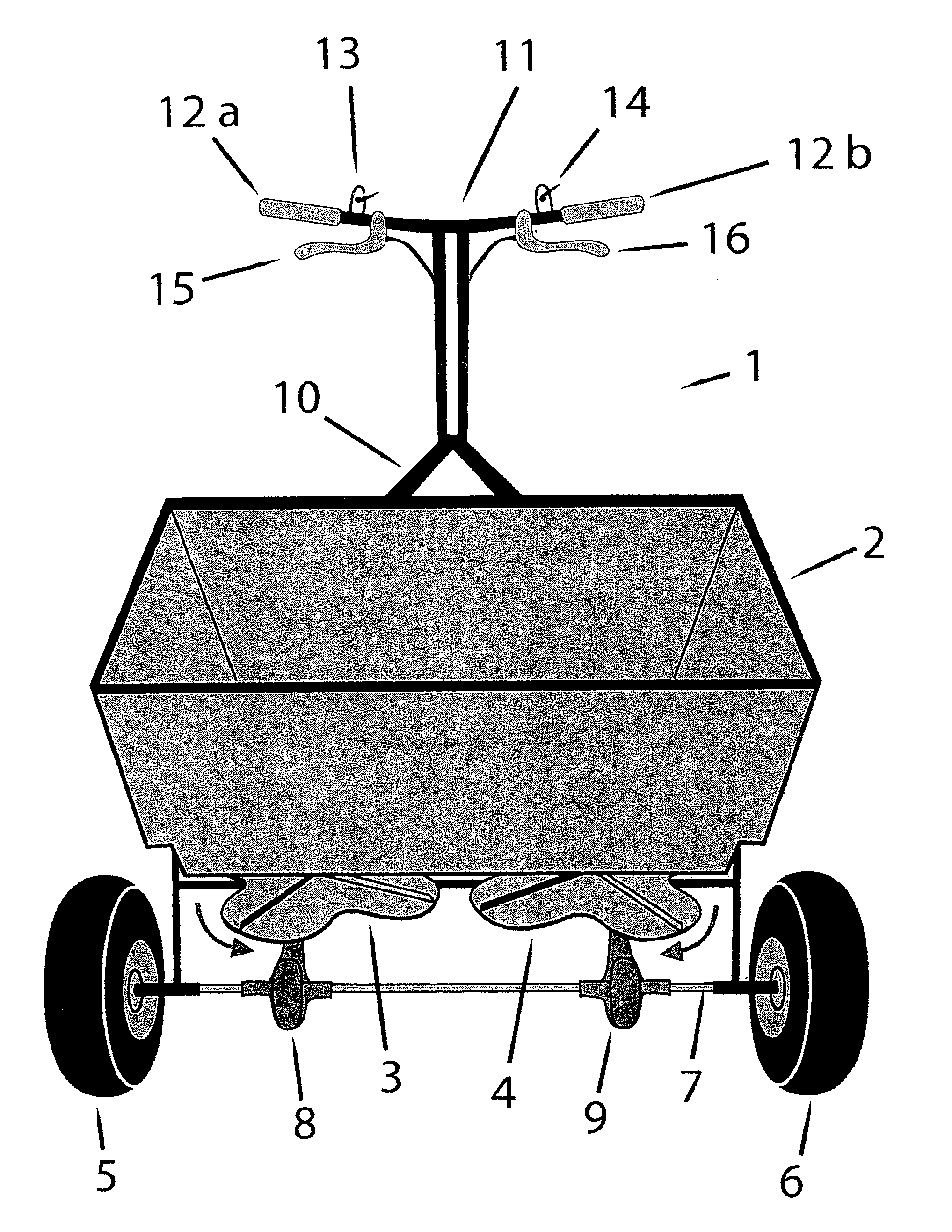 Spreader with two rotatable plates