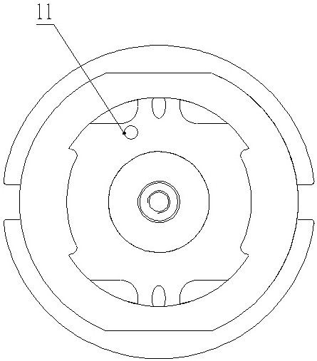 A clamping device and method for improving the machining quality of radial holes of airfoil parts