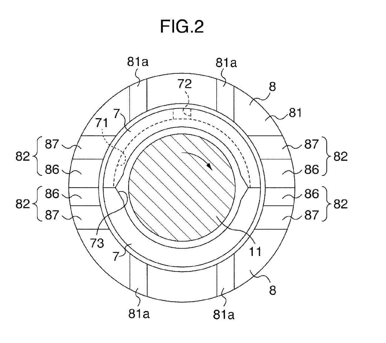 Half thrust bearing and bearing device for crankshaft of internal combustion engine