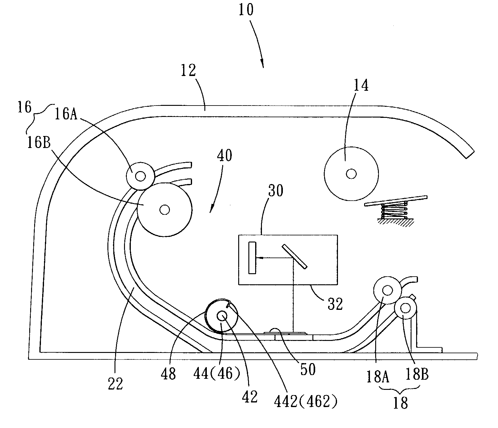 Calibration mechanism for an optical module of a sheet-fed scanner