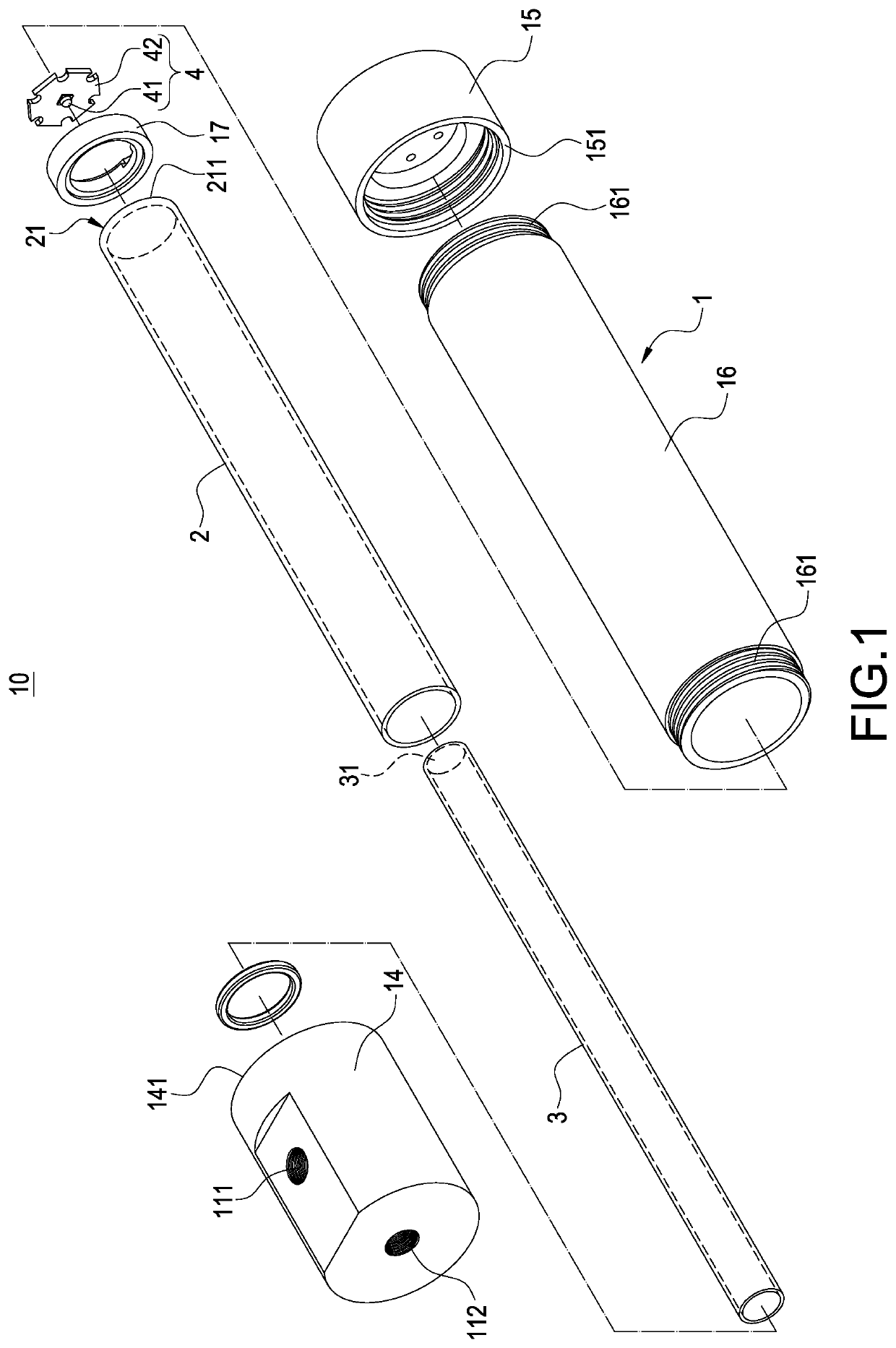 Water sterilizing tube