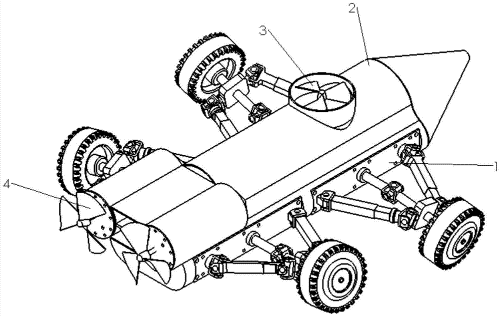 Wheel-leg compound parallel leg mechanism and underwater robot