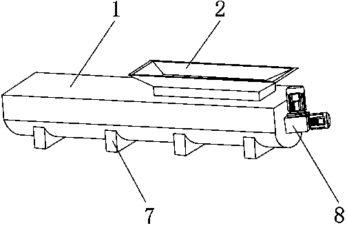 Screening and conveying device for solid garbage treatment