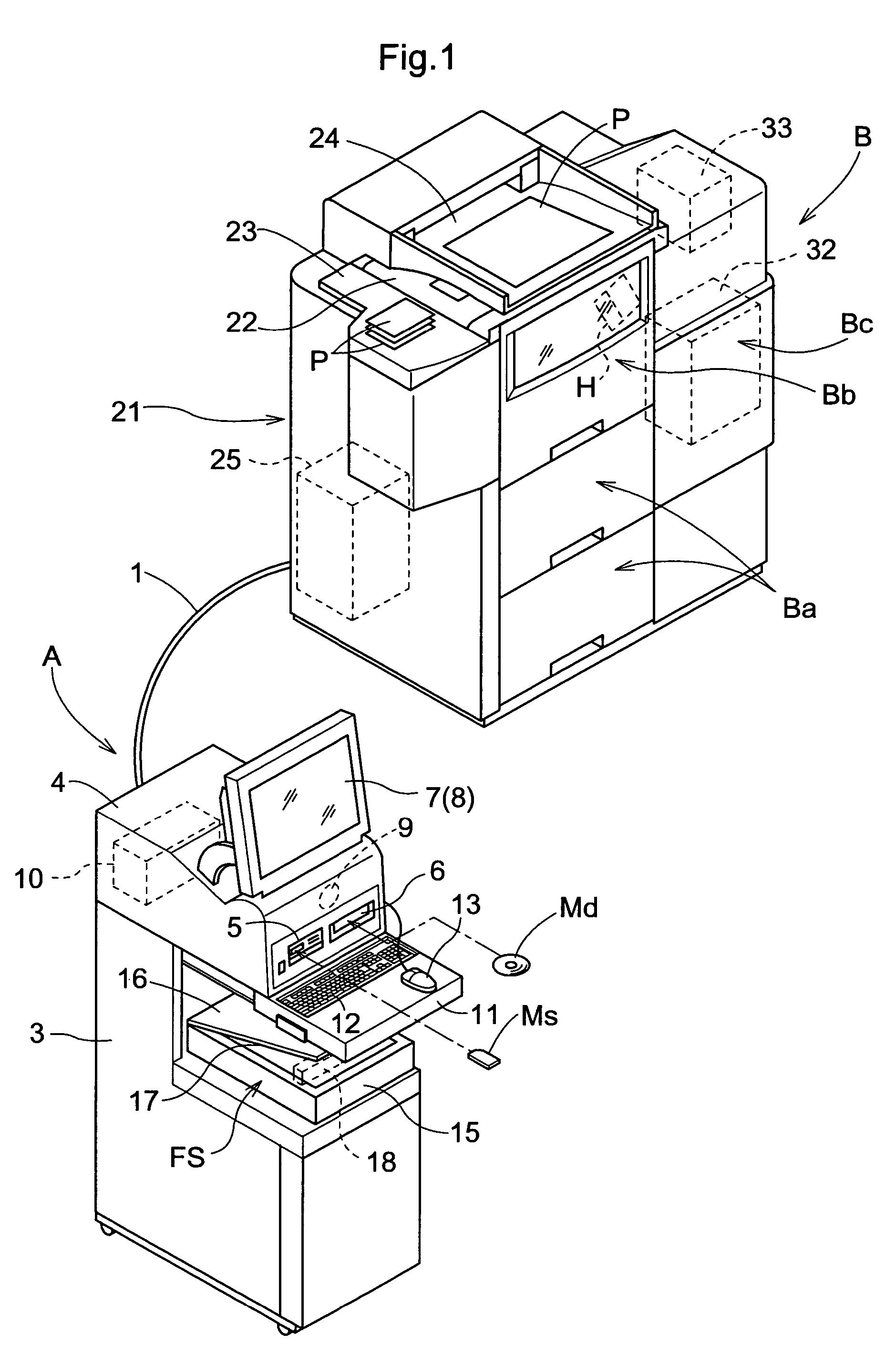 Printing system that outputs a photographic print from acquired image data