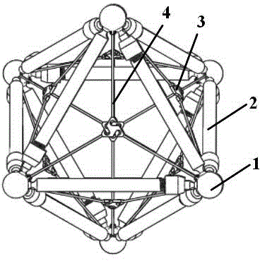 Super-elastic tension structure of octahedral unit truss