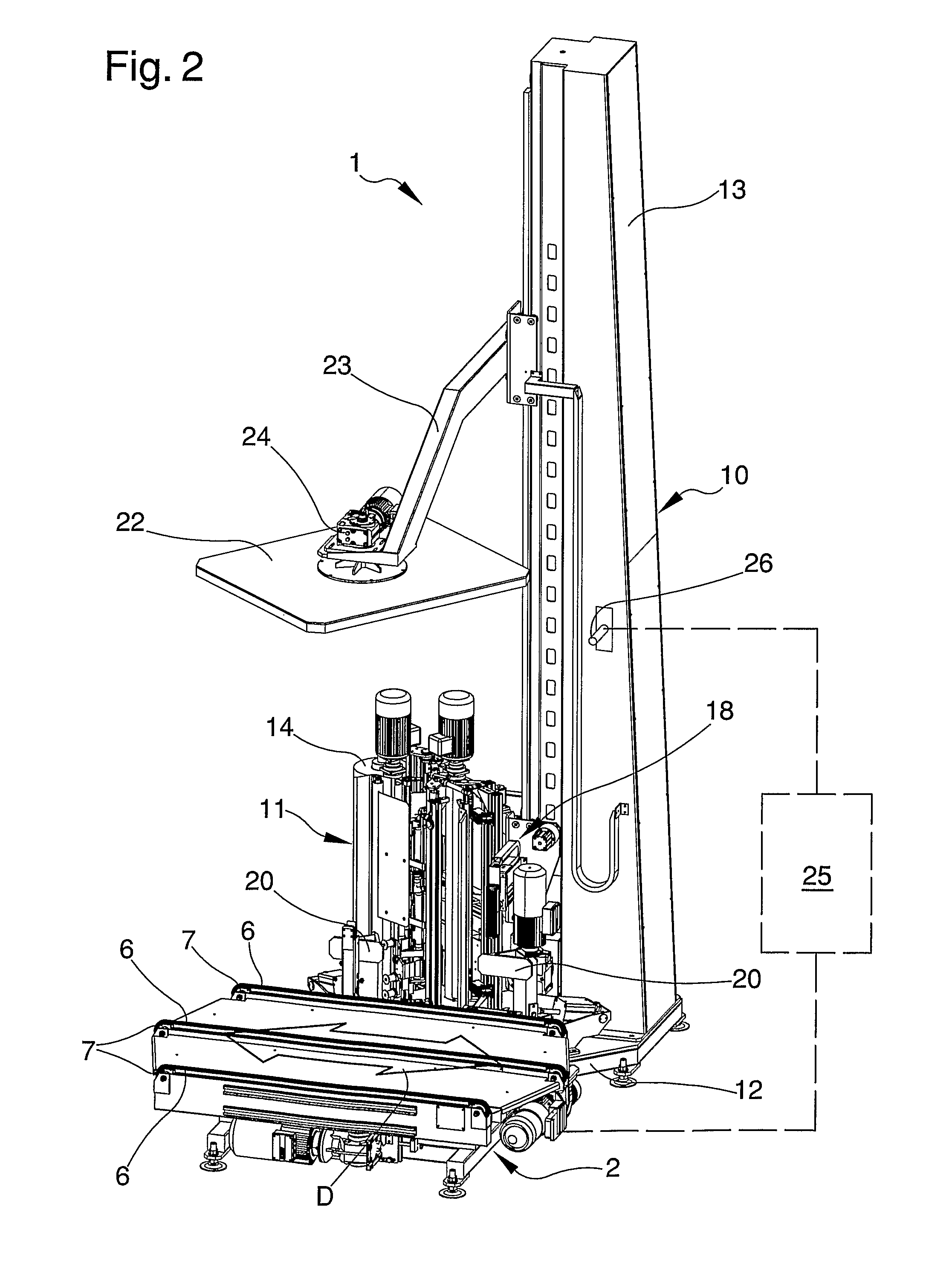 Process for wrapping loads, in particular palletised loads, and relative system