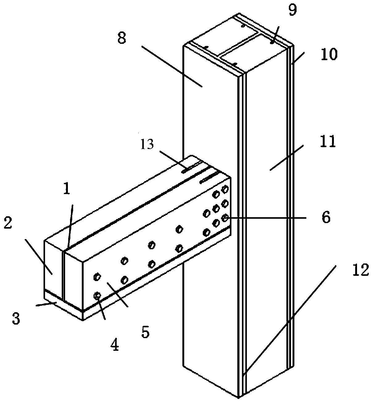 Assembly-type steel-wood combined beam column joint structure and construction method thereof