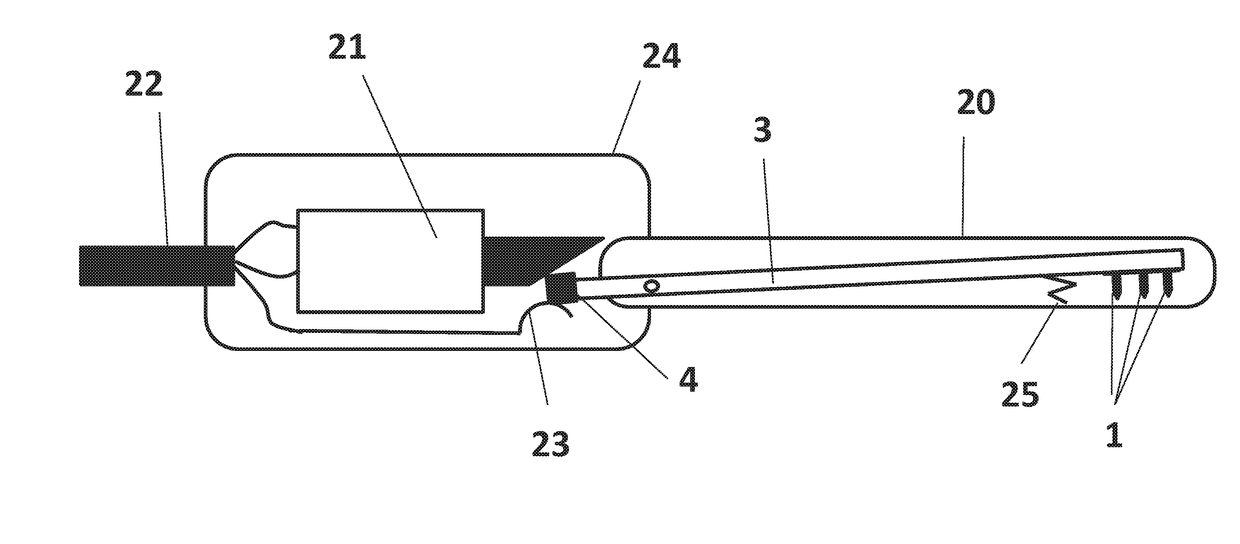 RF fractional device for treatment inside of natural openings