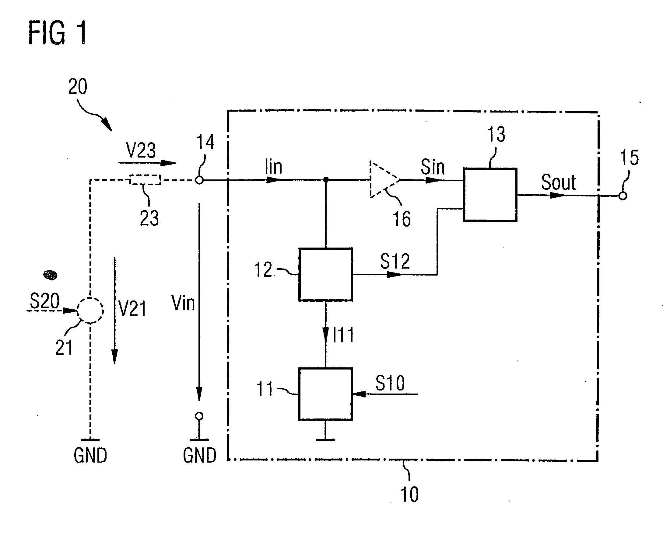 Input/output interface with current sensing