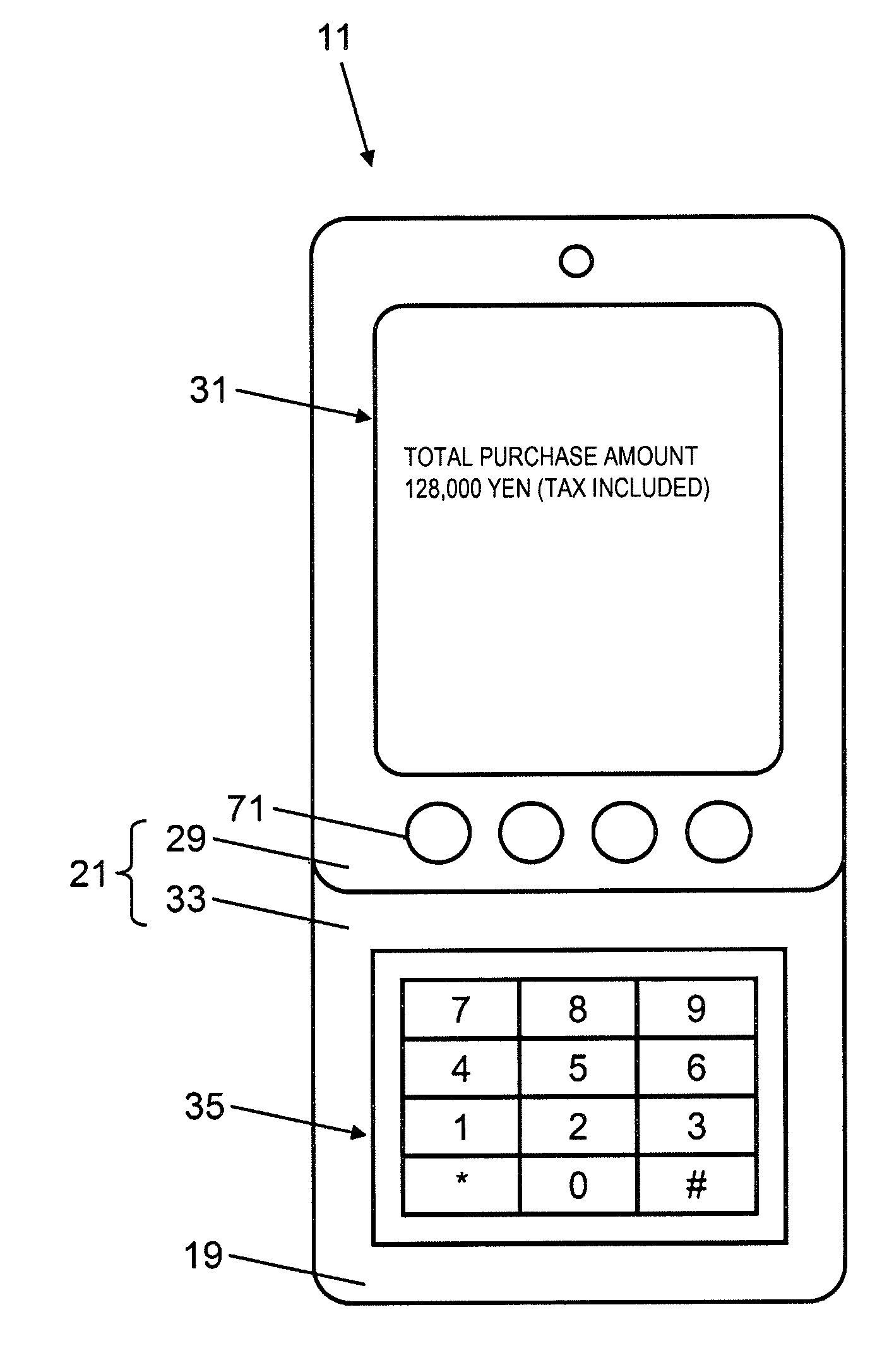 Information processing device and portable settlement terminal device
