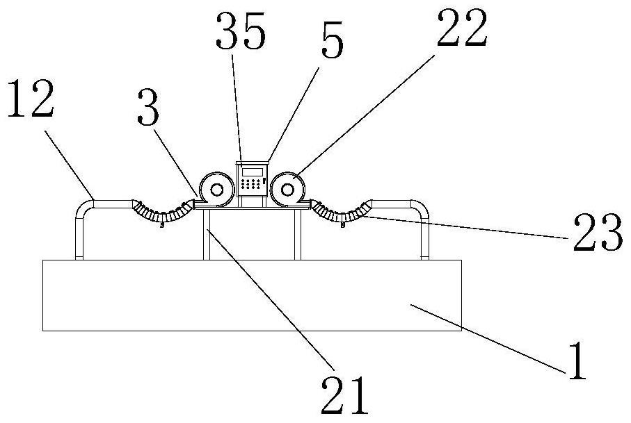 Aeration system for organic fertilizer composting