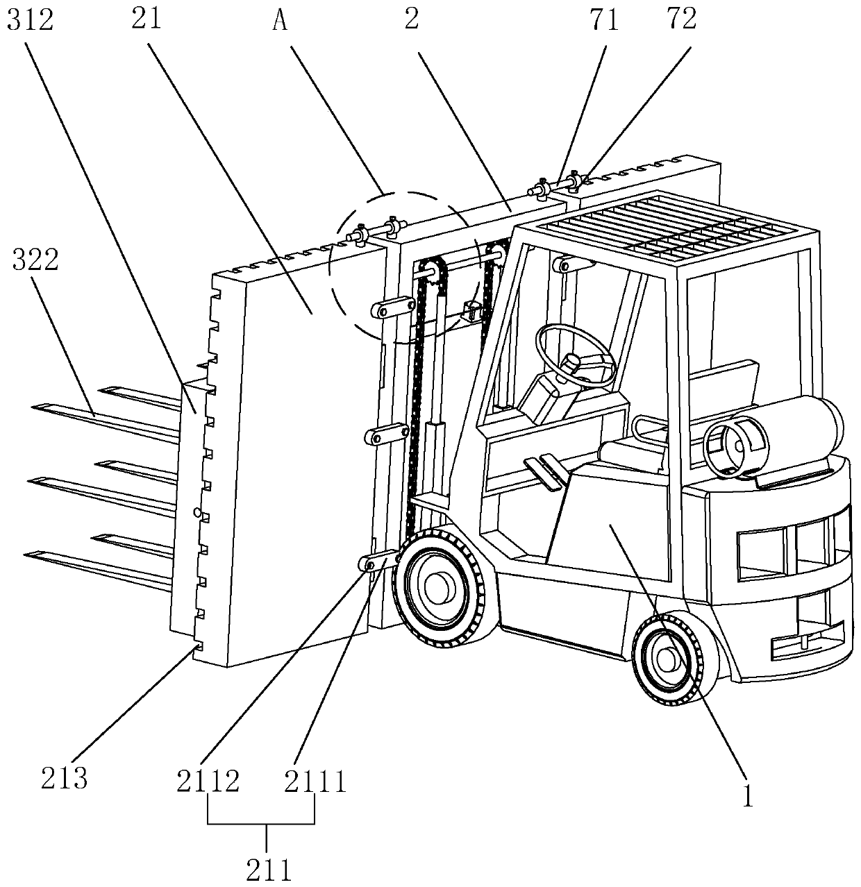 Efficient type motor forklift