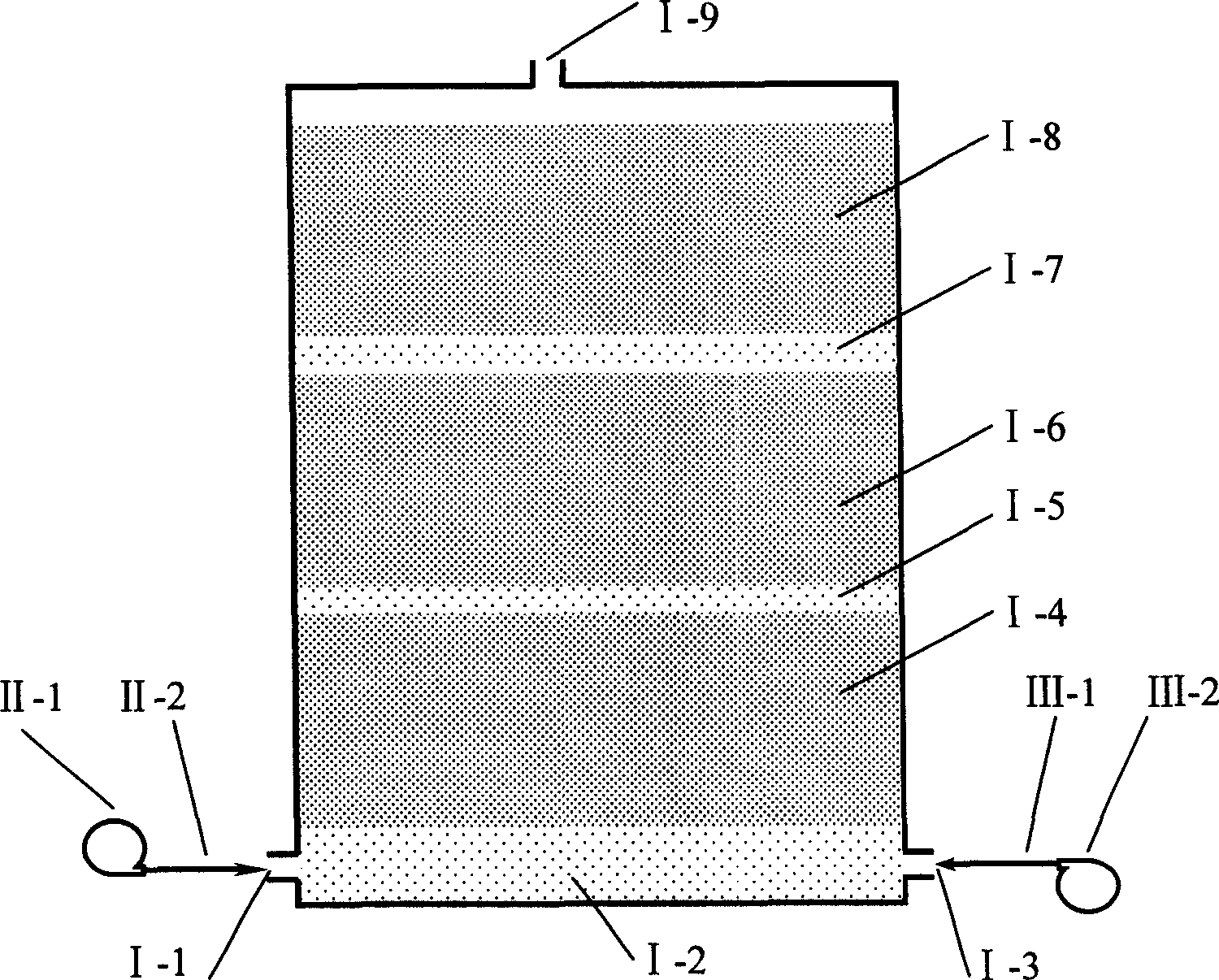 Multi-layer vertical flow methane biological oxidation device