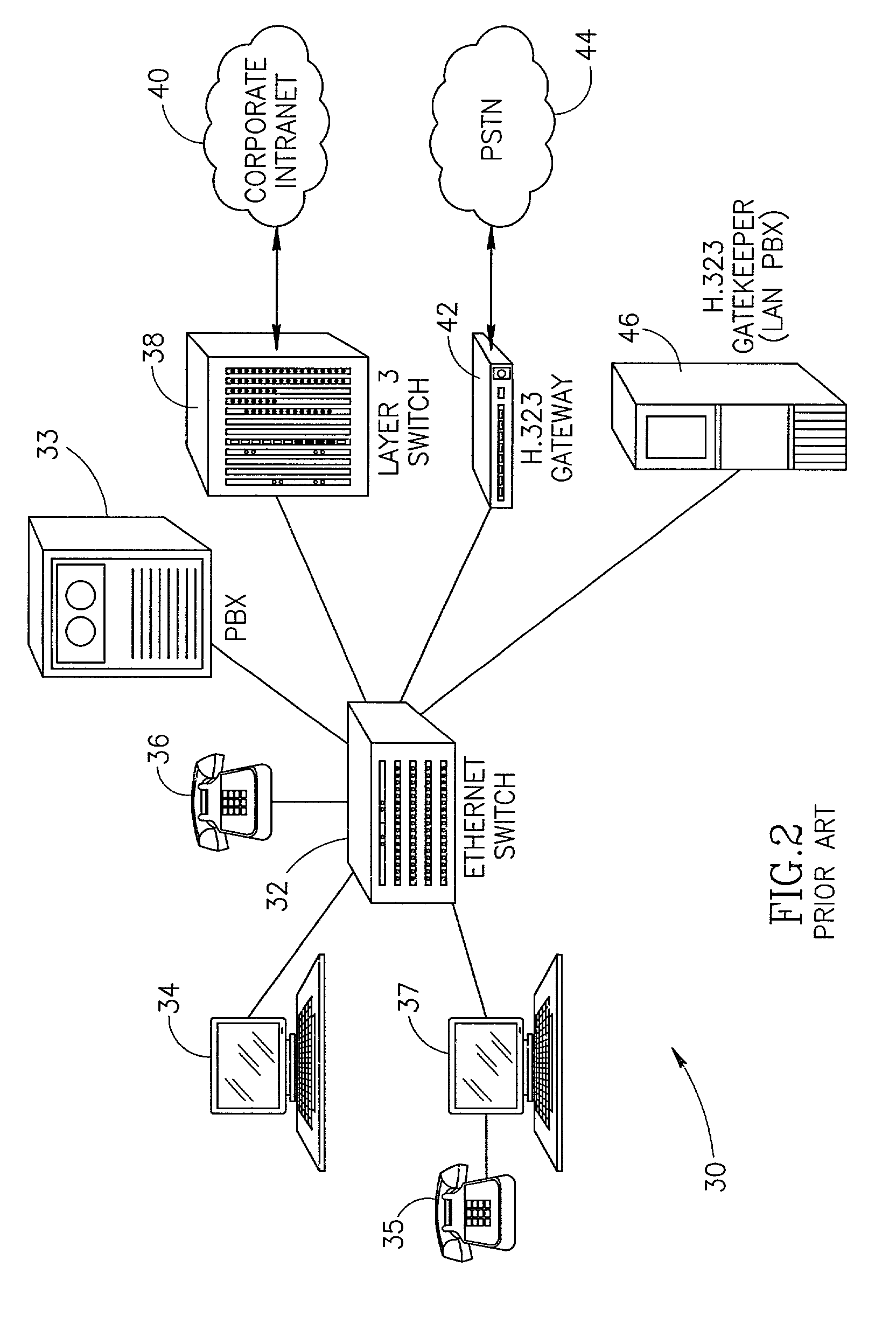 Four channel audio recording in a packet based network