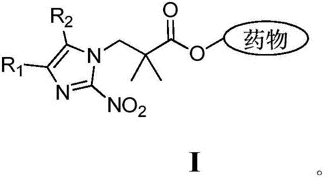 Hypoxic activation prodrug based on 2,2-dimethyl-3-(2-nitroimidazolyl) propionic acid