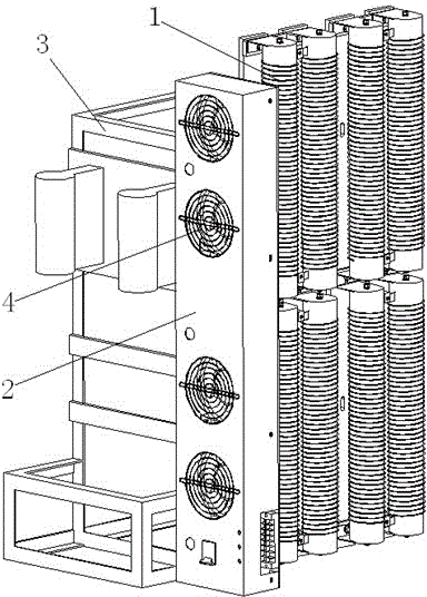 Cooling method and device for secondary resistance-capacitance (RC) network absorber of traction transformer of electric locomotive