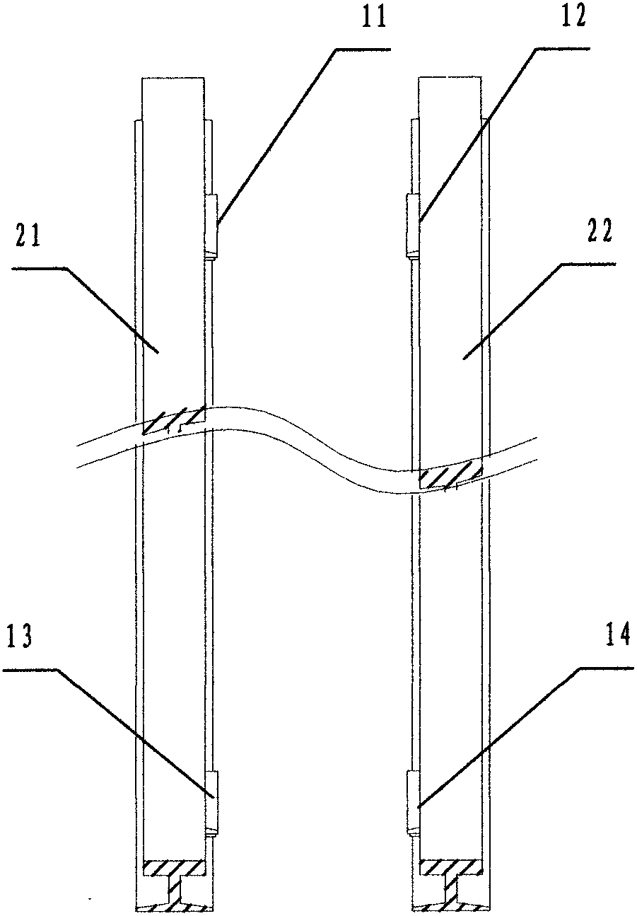 Wheel detection device with double sets of axle counters and its calculation method for axle counting