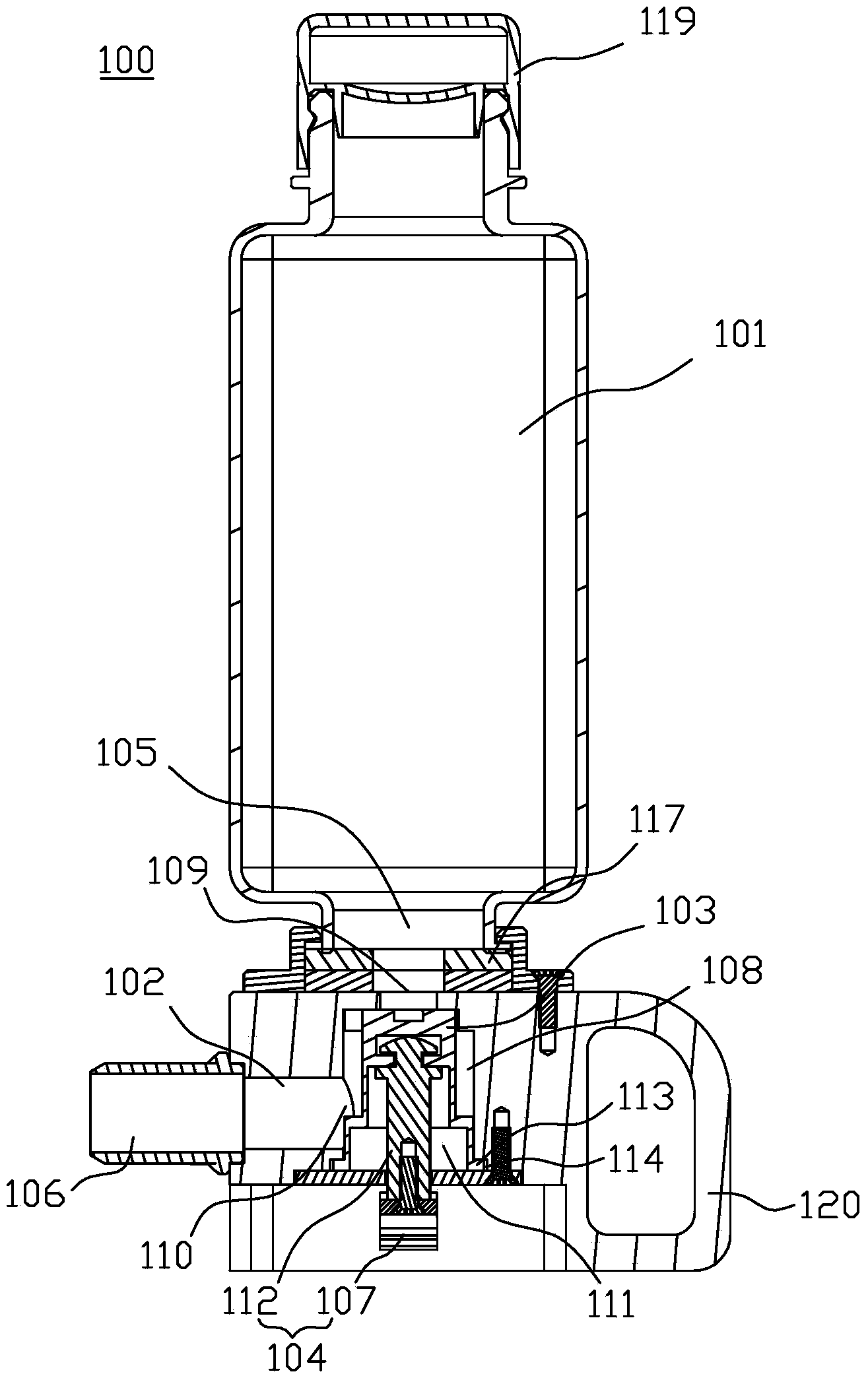 Liquid stocker, stocker driving mechanism and liquid batching system