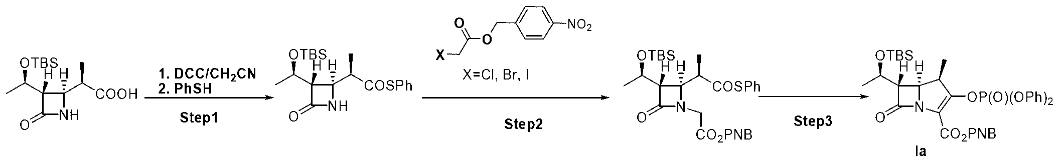 Method for preparing key intermediate of beta-methylcarbapenem antibiotic