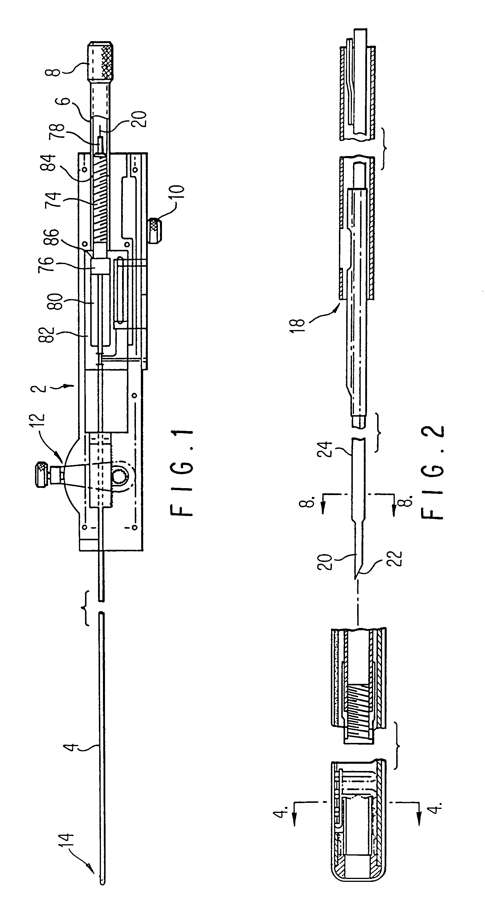 Treatment device with guidable needle