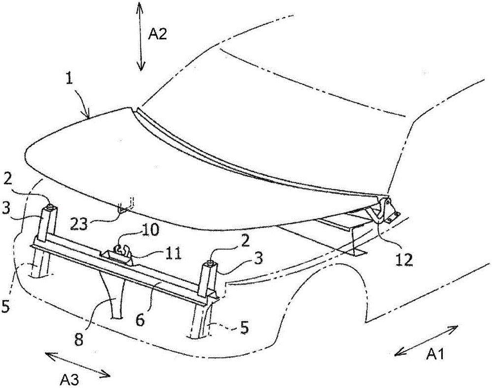 Striker bracket attachment structure for vehicular hood