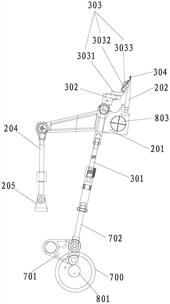 Guide bar cradle transmission device