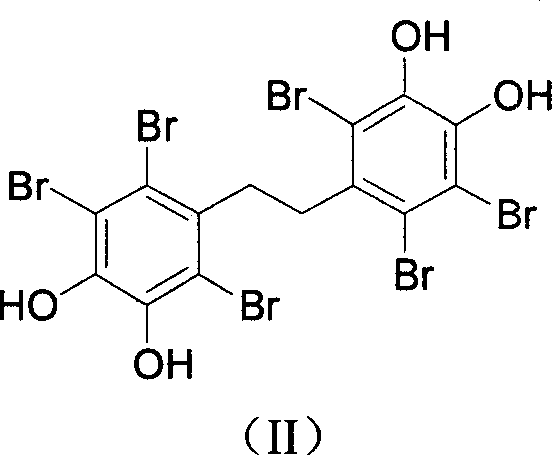 Sea weed bromophenol compound as well as preparation method and application thereof
