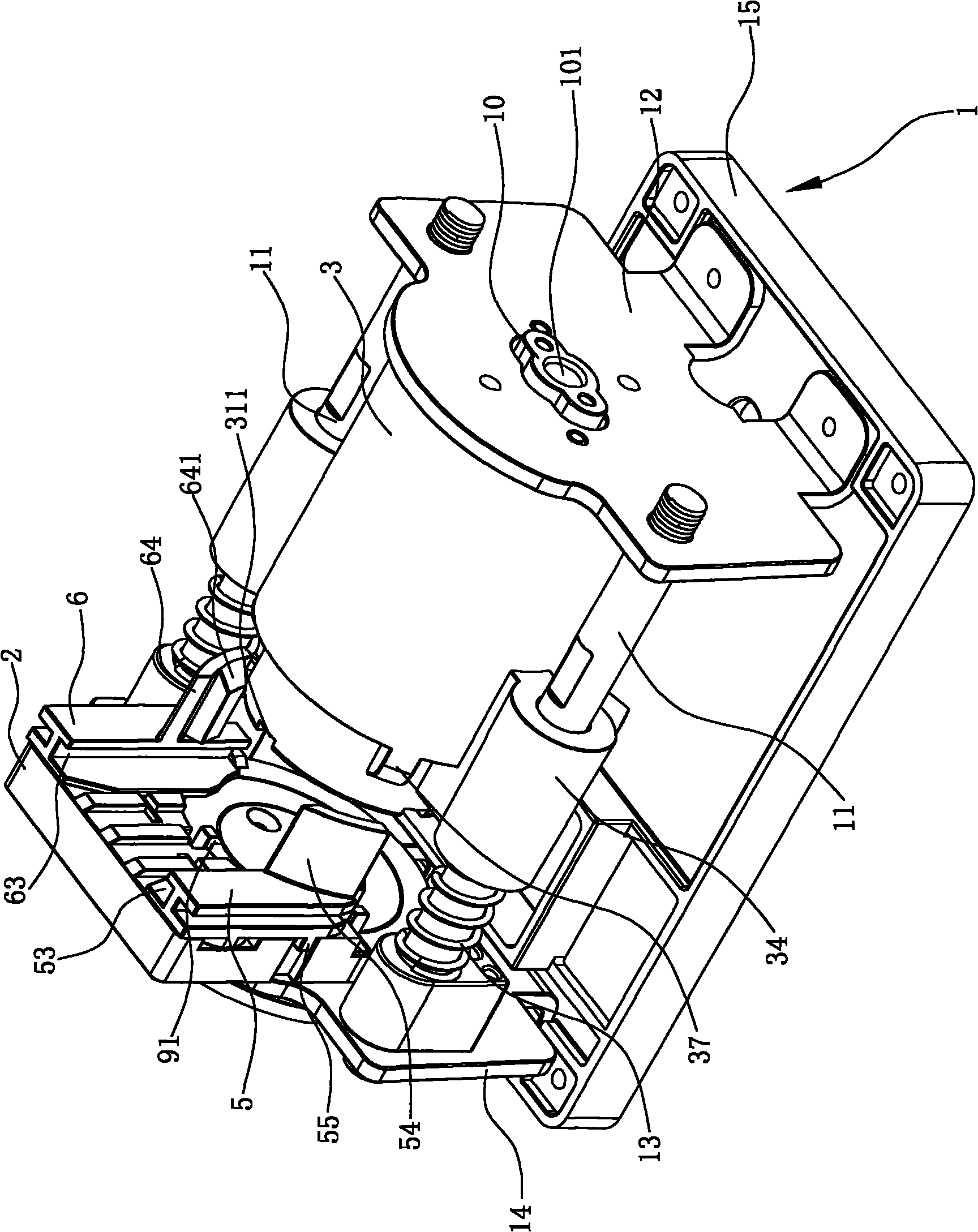 Packet sending and falling structure of beverage brewing device