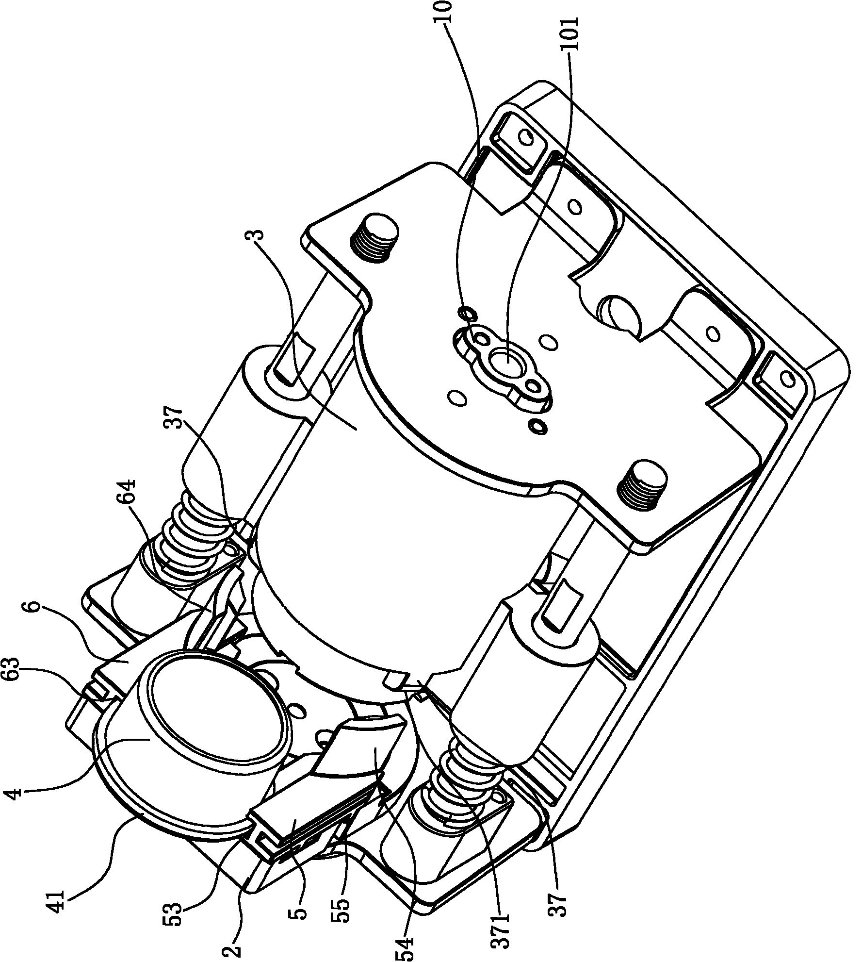 Packet sending and falling structure of beverage brewing device