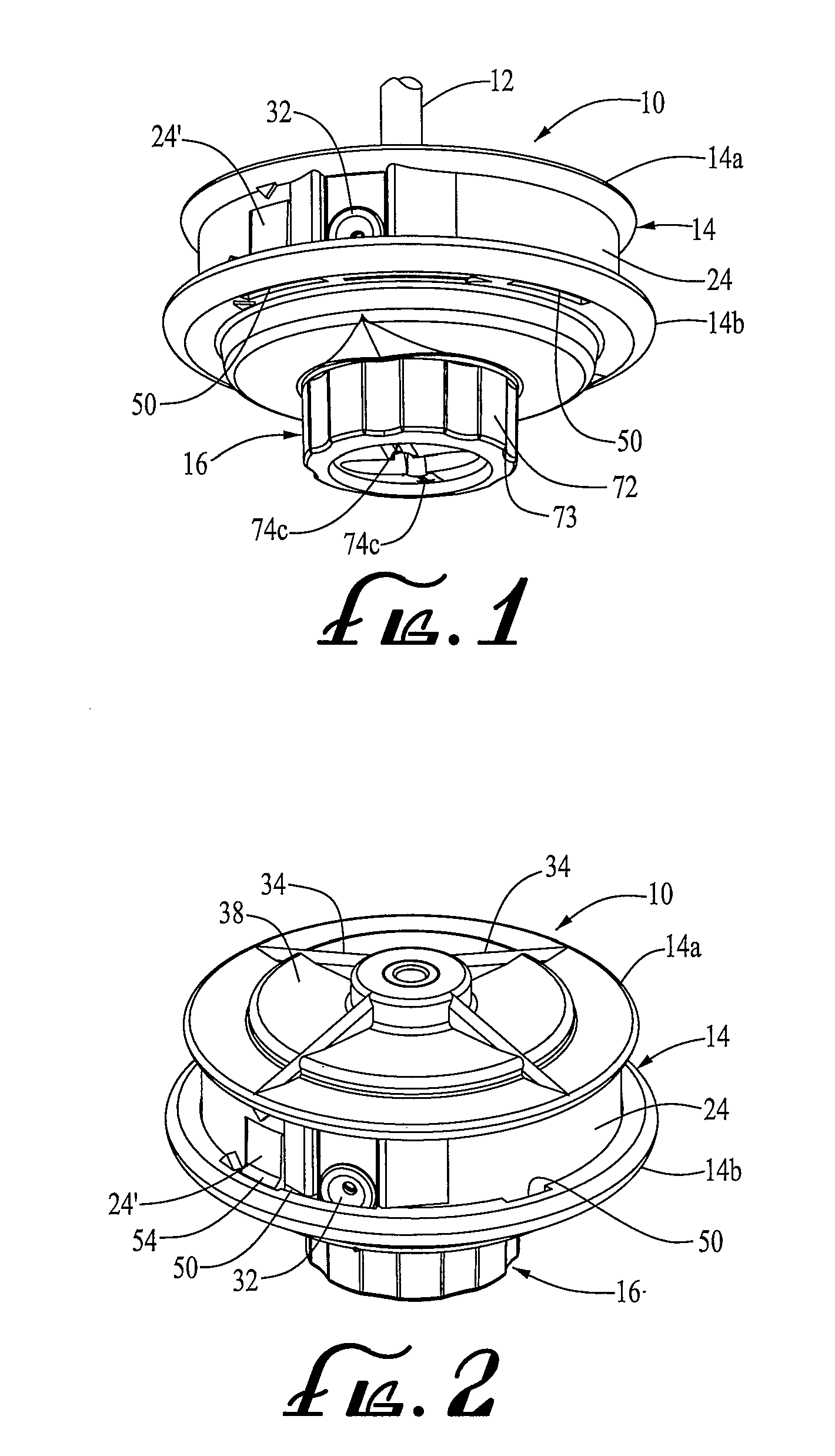 Trimmer head spool for use in flexible line rotary trimmer heads having improved line loading mechanism