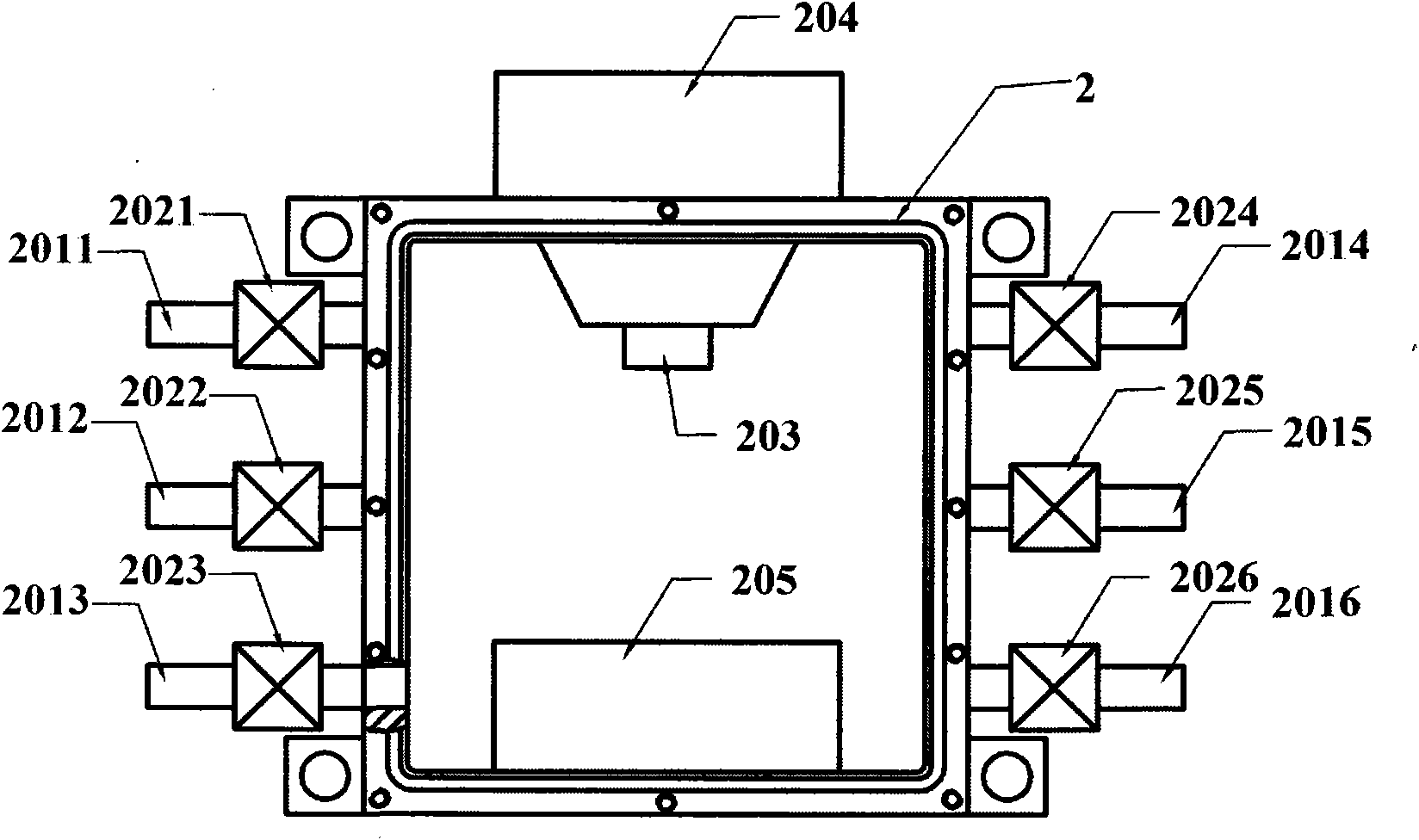 Centralized room gas detection system