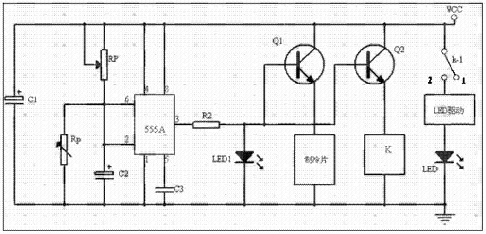 LED lamp overheat protection circuit