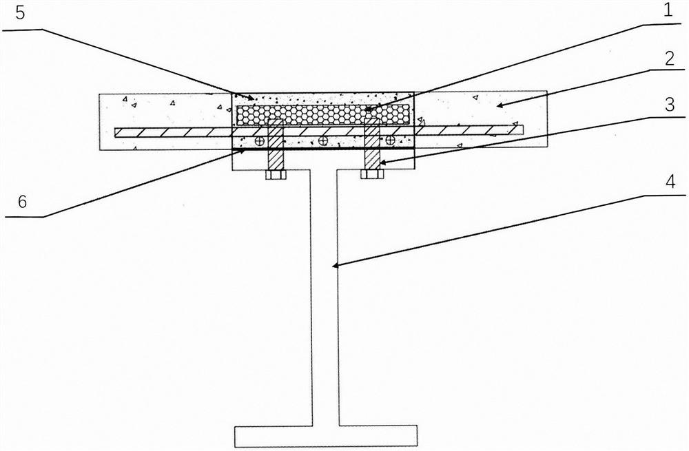 Structure for improving ductility of fabricated composite structure and construction method