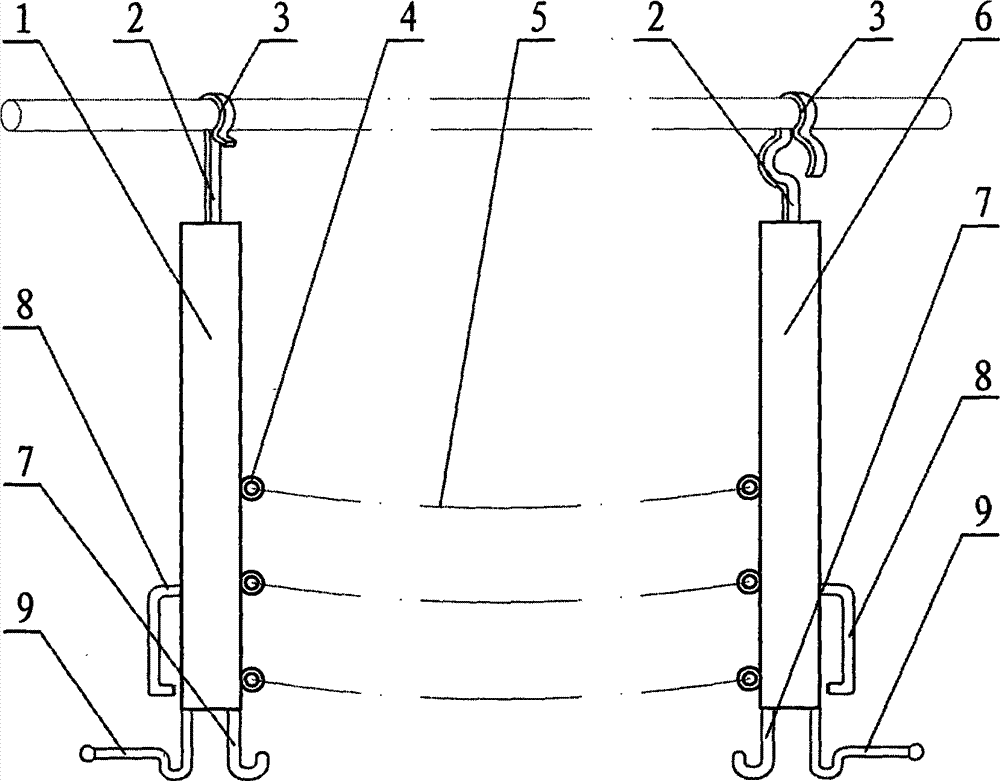 Combined rack and canopy capable of extending, ascending and descending