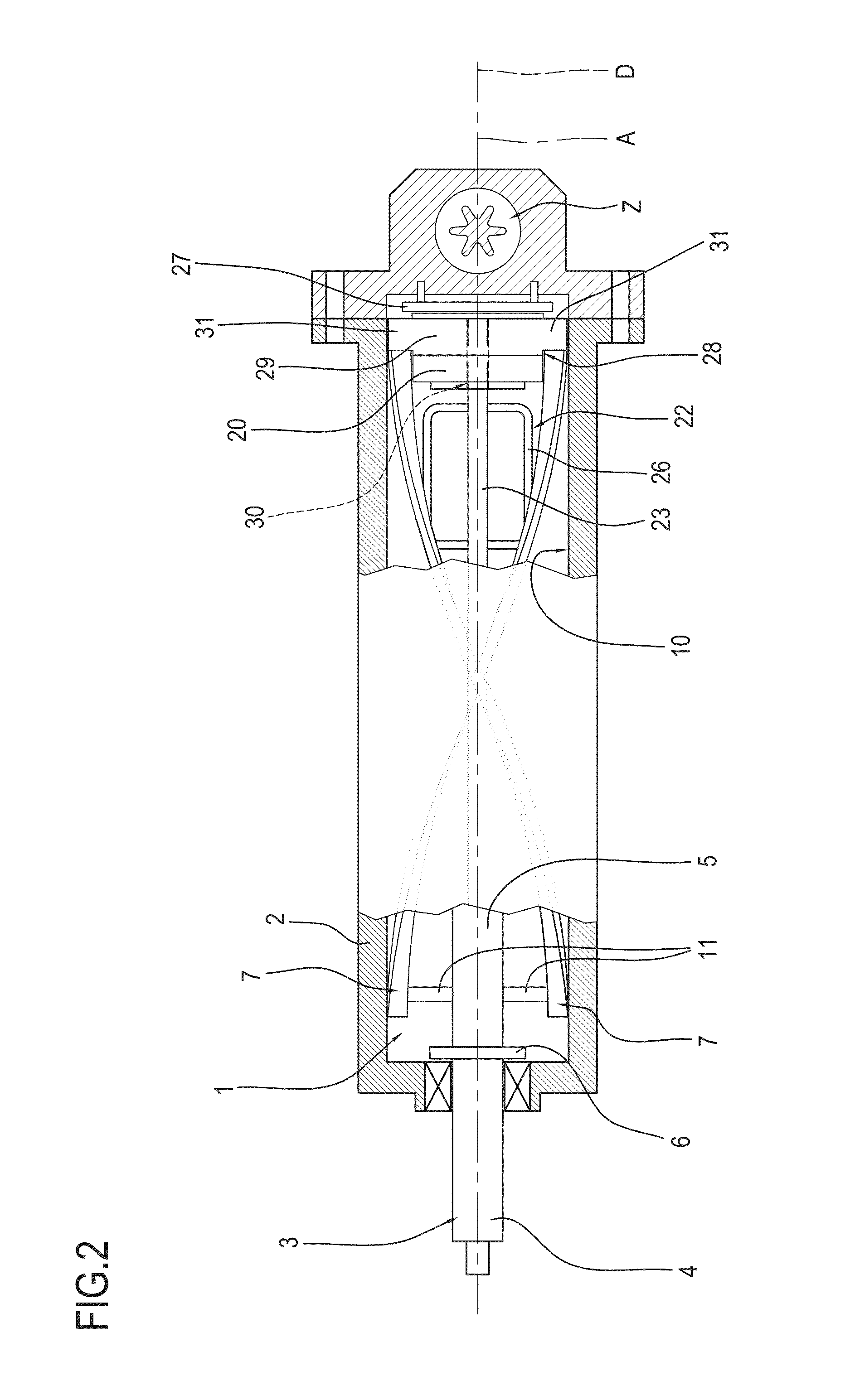 Stirrer of a machine for making and dispensing ice cream products