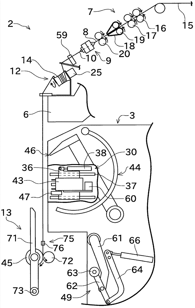 Yarn winding machine and yarn winding unit