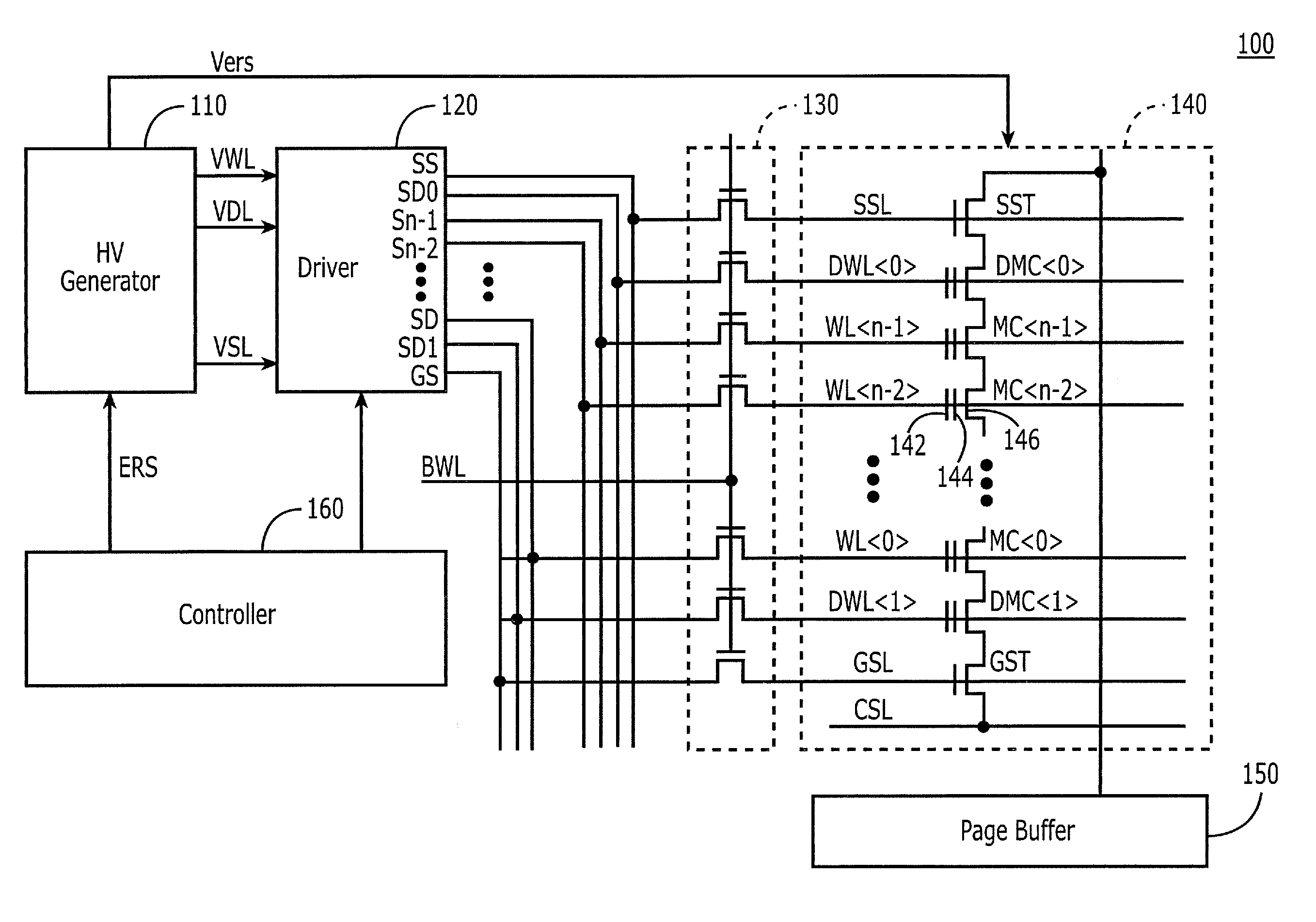 Flash memory devices and operating methods that concurrently apply different predetermined bias voltages to dummy flash memory cells than to regular memory cells during erase