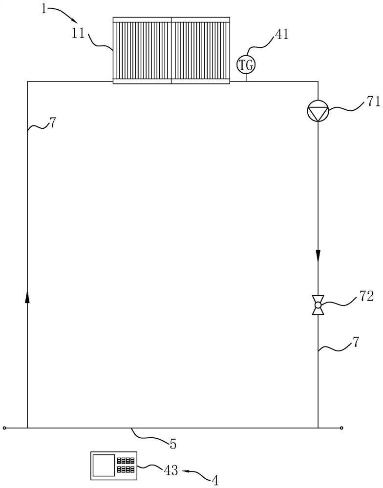 Household central solar heating system