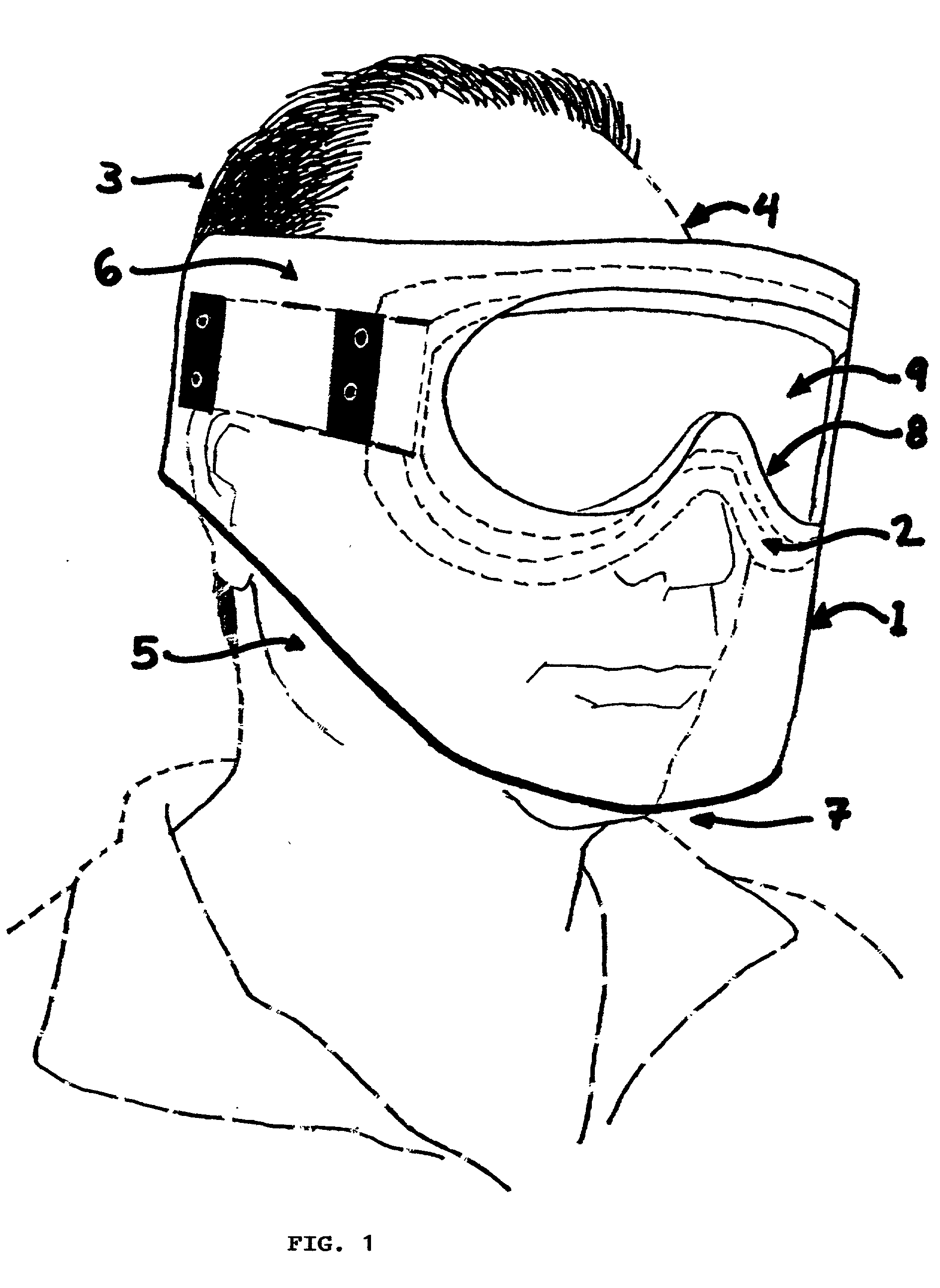 Face shield that attaches to existing eye goggle