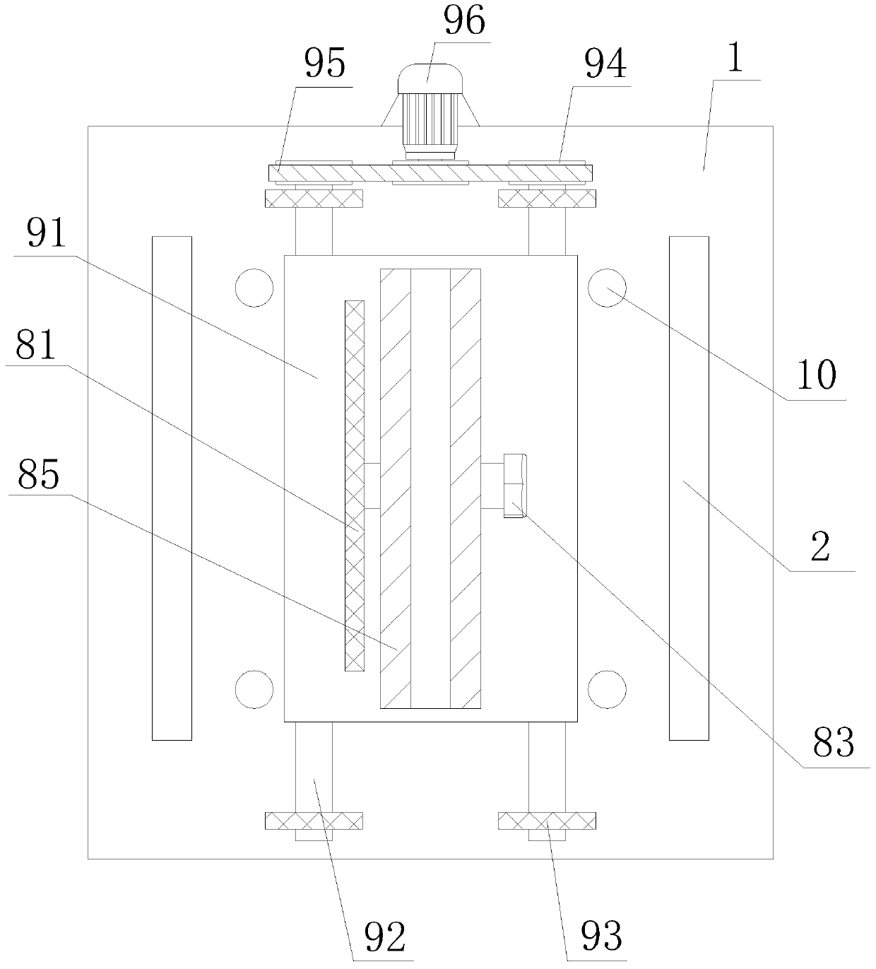 Electric control cabinet L-shaped steel member punching device