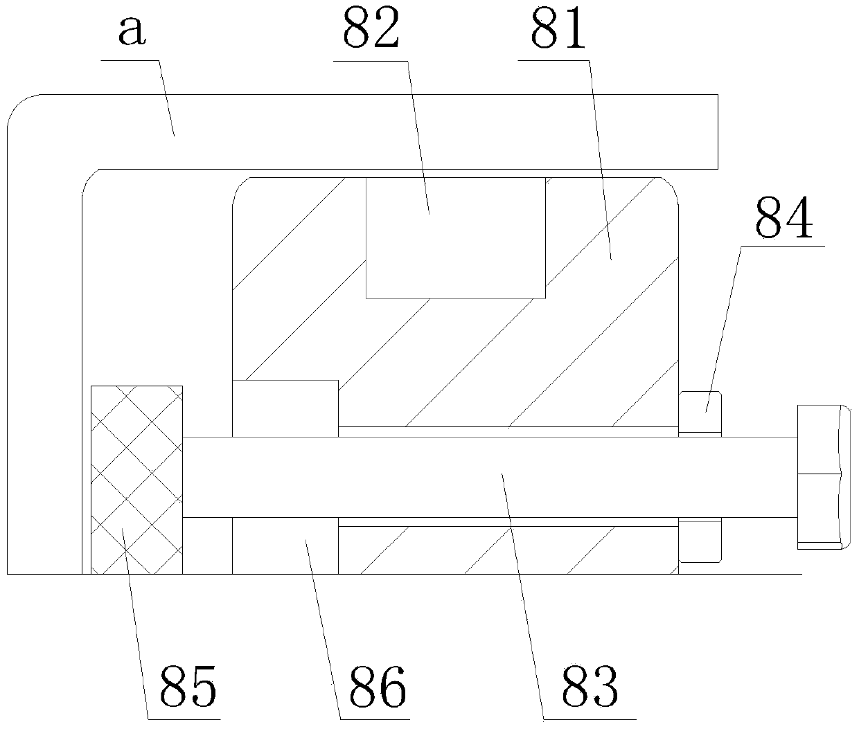 Electric control cabinet L-shaped steel member punching device