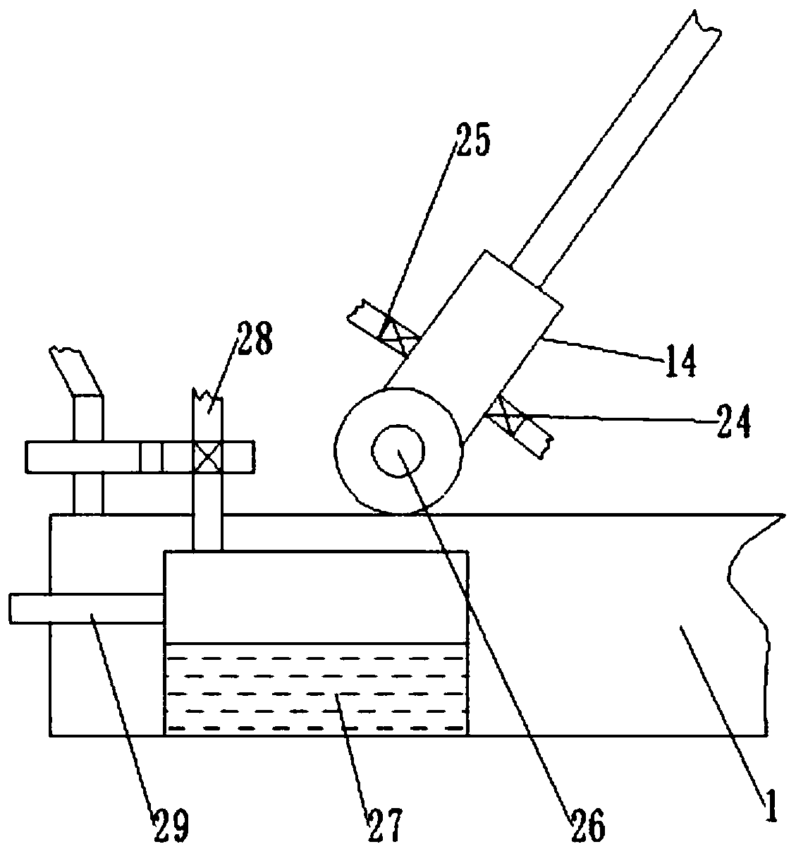 Height adjustable conveying device for electronic product manufacturing workshop