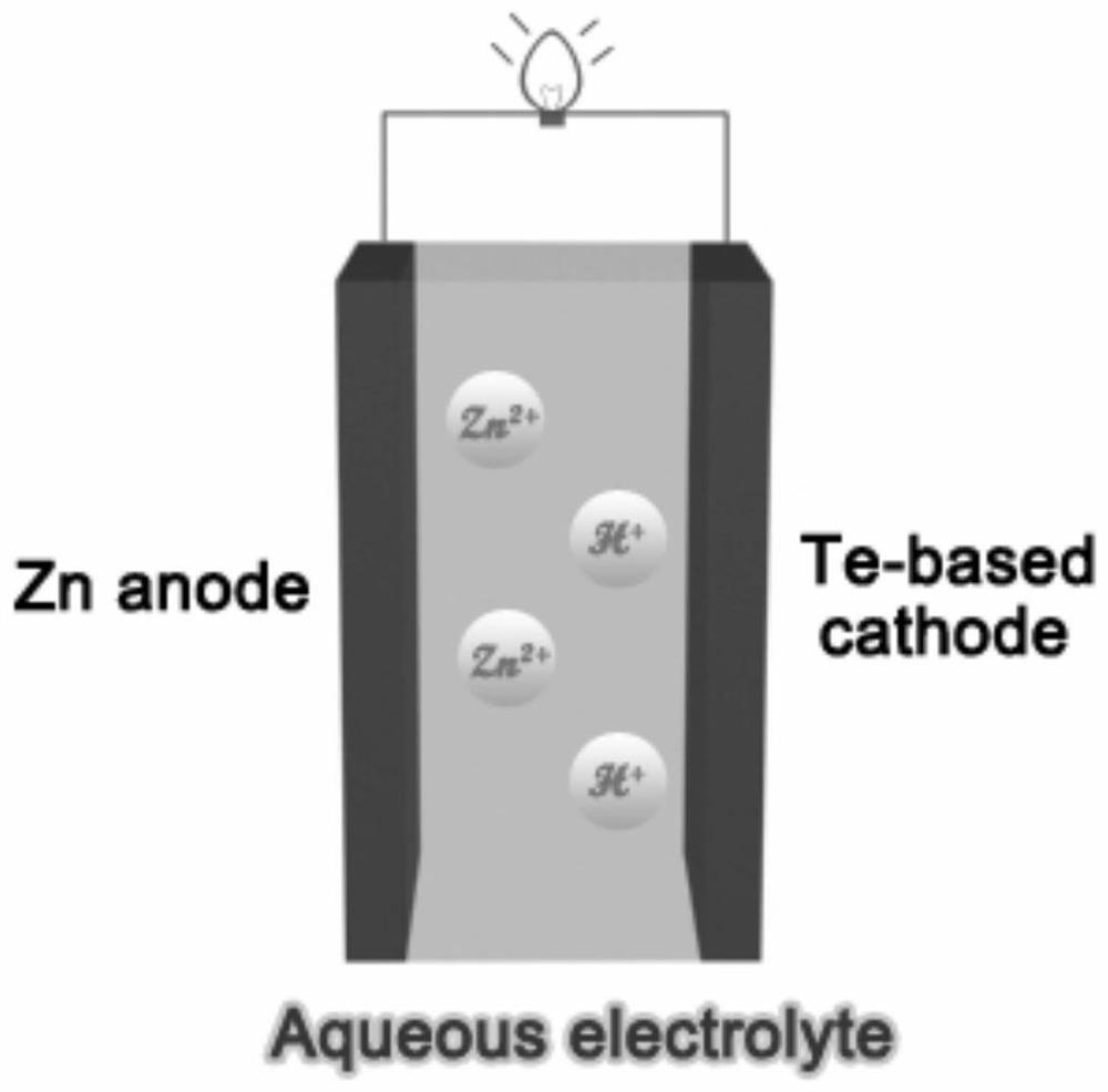 A kind of aqueous zinc-tellurium secondary battery