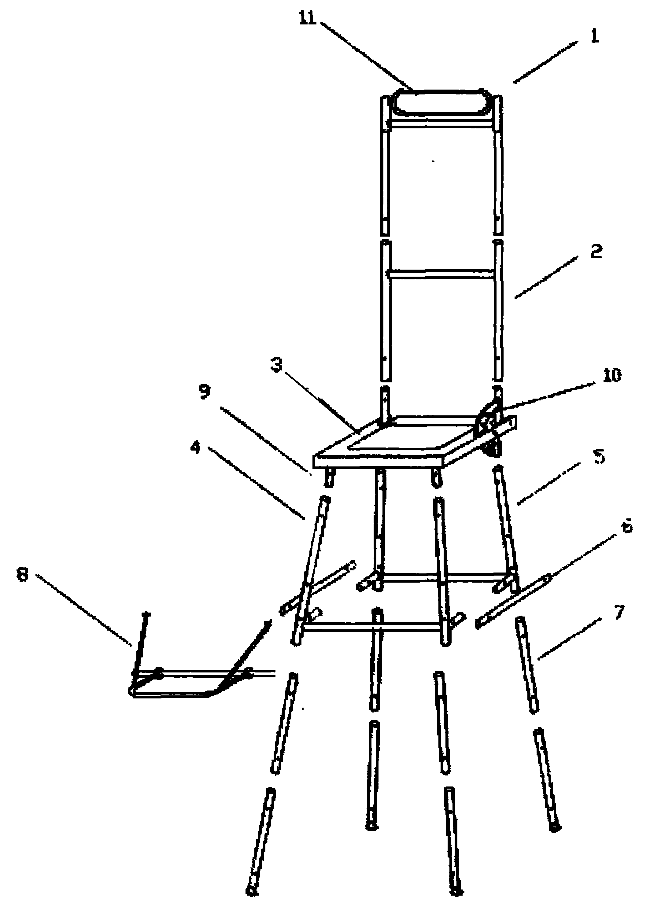 Multifunctional ladder chair