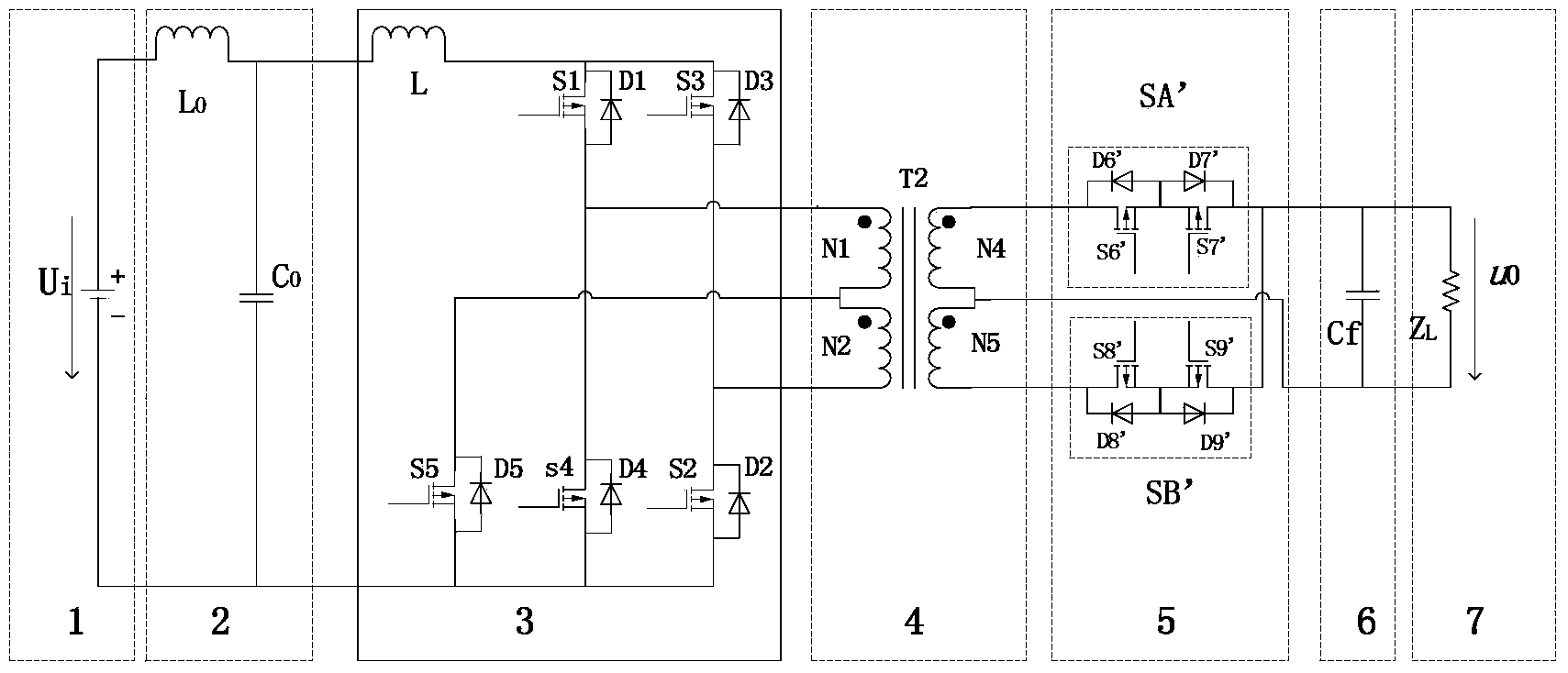 High frequency isolation type three-level inverter based on Boost converter