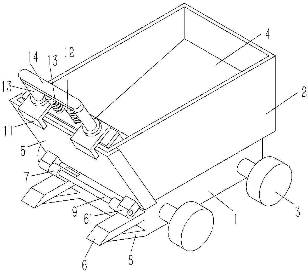 Transfer trolley for transporting minerals